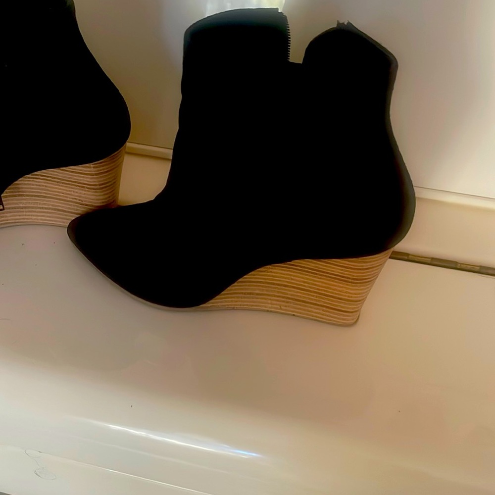 Woman, black boots
